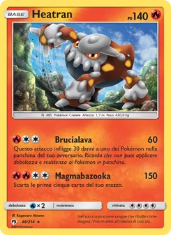 Carta Heatran dell'espansione Tuoni Perduti, numero 48/214