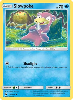Carta Slowpoke dell'espansione Tuoni Perduti, numero 54/214