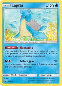 Carta Lapras dell'espansione Tuoni Perduti, numero 56/214