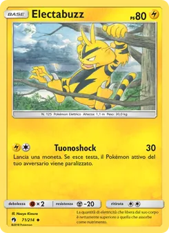 Carta Electabuzz dell'espansione Tuoni Perduti, numero 71/214