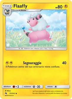 Carta Flaaffy dell'espansione Tuoni Perduti, numero 77/214