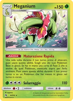Carta Meganium dell'espansione Tuoni Perduti, numero 8/214