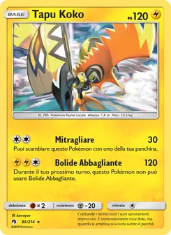 Carta Tapu Koko dell'espansione Tuoni Perduti, numero 85/214