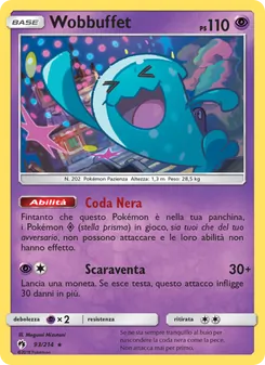 Carta Wobbuffet dell'espansione Tuoni Perduti, numero 93/214