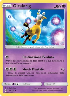 Carta Girafarig dell'espansione Tuoni Perduti, numero 94/214