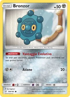 Carta Bronzor dell'espansione Gioco di Squadra, numero 100/181