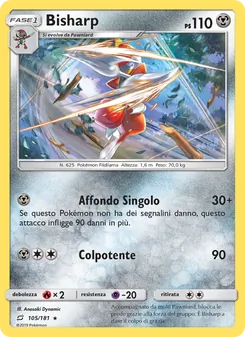 Carta Bisharp dell'espansione Gioco di Squadra, numero 105/181