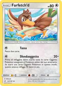 Carta Farfetch’d dell'espansione Gioco di Squadra, numero 127/181