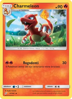 Carta Charmeleon dell'espansione Gioco di Squadra, numero 13/181