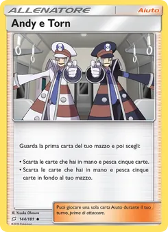 Carta Andy e Torn dell'espansione Gioco di Squadra, numero 144/181
