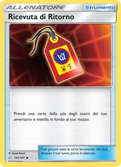 Carta Ricevuta di Ritorno dell'espansione Gioco di Squadra, numero 153/181