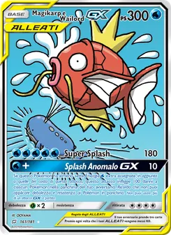 Carta Magikarp e Wailord GX dell'espansione Gioco di Squadra, numero 161/181