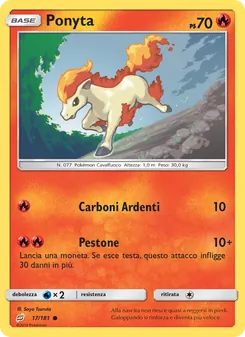 Carta Ponyta dell'espansione Gioco di Squadra, numero 17/181