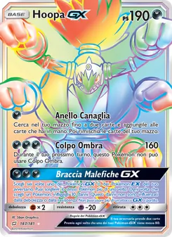 Carta Hoopa GX dell'espansione Gioco di Squadra, numero 187/181