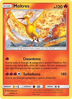 Carta Moltres dell'espansione Gioco di Squadra, numero 19/181