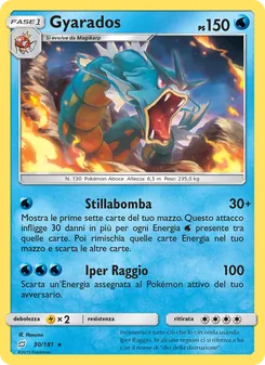 Carta Gyarados dell'espansione Gioco di Squadra, numero 30/181