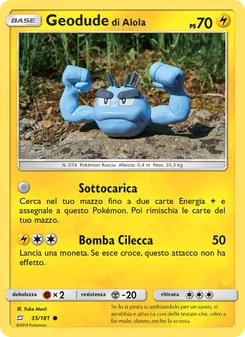 Carta Geodude di Alola dell'espansione Gioco di Squadra, numero 35/181
