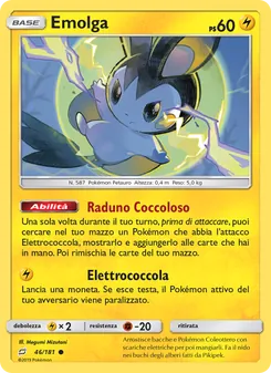 Carta Emolga dell'espansione Gioco di Squadra, numero 46/181