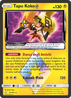 Carta Tapu Koko ◇ dell'espansione Gioco di Squadra, numero 51/181