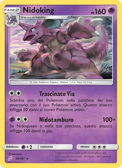 Carta Nidoking dell'espansione Gioco di Squadra, numero 59/181