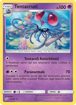 Carta Tentacruel dell'espansione Gioco di Squadra, numero 61/181