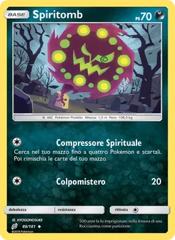 Carta Spiritomb dell'espansione Gioco di Squadra, numero 89/181