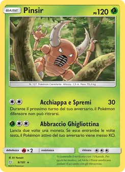 Carta Pinsir dell'espansione Gioco di Squadra, numero 9/181