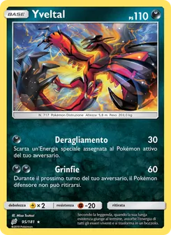 Carta Yveltal dell'espansione Gioco di Squadra, numero 95/181