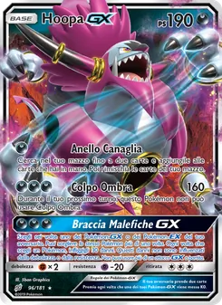 Carta Hoopa GX dell'espansione Gioco di Squadra, numero 96/181