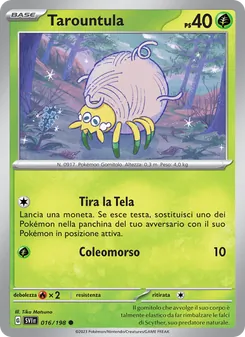 Carta Tarountula dell'espansione Scarlatto e Violetto, numero 016/198