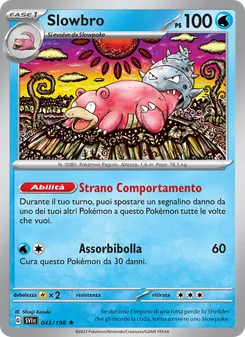 Carta Slowbro dell'espansione Scarlatto e Violetto, numero 043/198