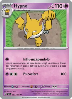 Carta Hypno dell'espansione Scarlatto e Violetto, numero 083/198