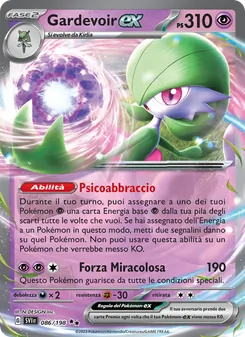 Carta Gardevoir-ex dell'espansione Scarlatto e Violetto, numero 086/198