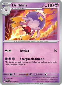 Carta Drifblim dell'espansione Scarlatto e Violetto, numero 090/198