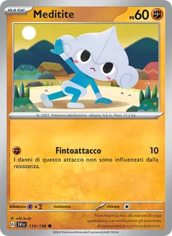 Carta Meditite dell'espansione Scarlatto e Violetto, numero 110/198