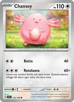 Carta Chansey dell'espansione Scarlatto e Violetto, numero 144/198