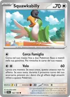 Carta Squawkabilly dell'espansione Scarlatto e Violetto, numero 162/198