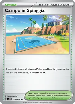 Carta Campo in Spiaggia dell'espansione Scarlatto e Violetto, numero 167/198