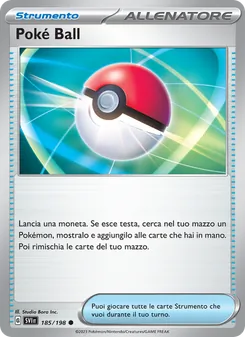 Carta Poké Ball dell'espansione Scarlatto e Violetto, numero 185/198