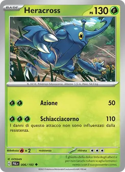 Carta Heracross dell'espansione Evoluzioni a Paldea, numero 006/193