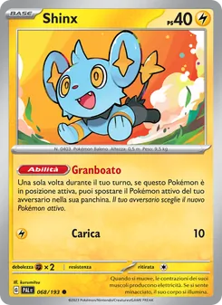 Carta Shinx dell'espansione Evoluzioni a Paldea, numero 068/193