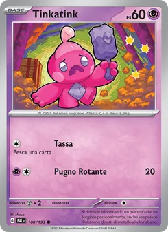 Carta Tinkatink dell'espansione Evoluzioni a Paldea, numero 100/193
