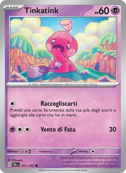 Carta Tinkatink dell'espansione Evoluzioni a Paldea, numero 101/193