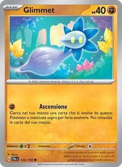 Carta Glimmet dell'espansione Evoluzioni a Paldea, numero 124/193