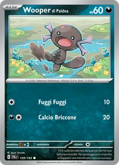 Carta Wooper di Paldea dell'espansione Evoluzioni a Paldea, numero 129/193