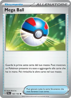 Carta Mega Ball dell'espansione Evoluzioni a Paldea, numero 183/193