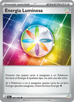 Carta Energia Luminosa dell'espansione Evoluzioni a Paldea, numero 191/193