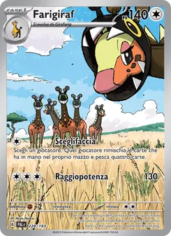 Carta Farigiraf dell'espansione Evoluzioni a Paldea, numero 228/193