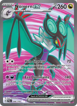 Carta Noivern-ex dell'espansione Evoluzioni a Paldea, numero 246/193