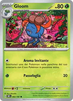 Carta Gloom dell'espansione Ossidiana Infuocata, numero 002/197